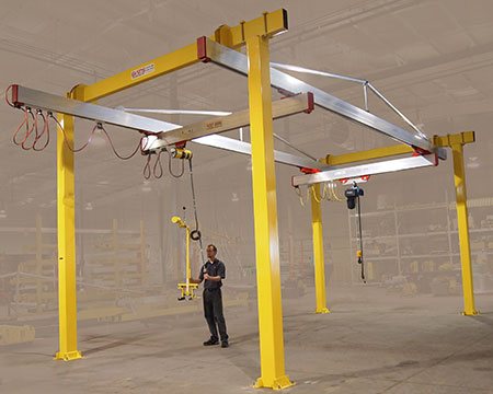 G-Rail Bridge Cranes by Givens Engineering Inc. manufactured in Canada.
