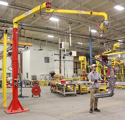 AJ60 Articulated Jib Cranes by Givens Engineering Inc. -manufactured in Canada.