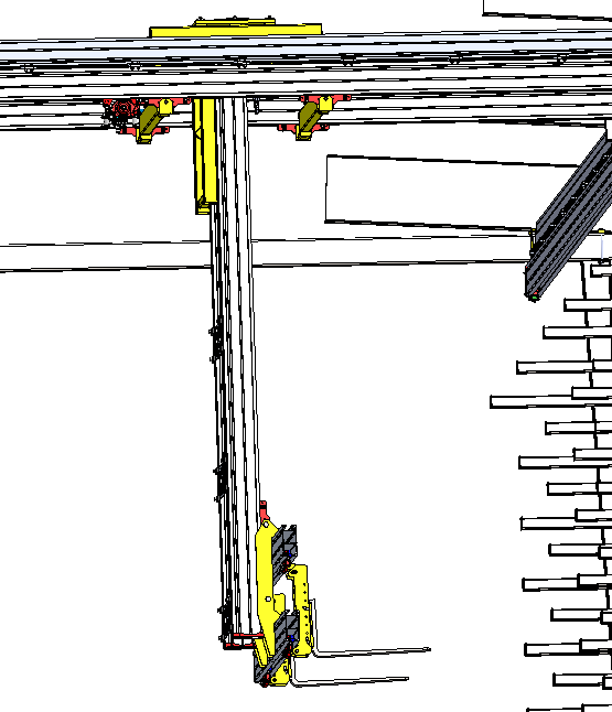 Graphic of a stacker crane