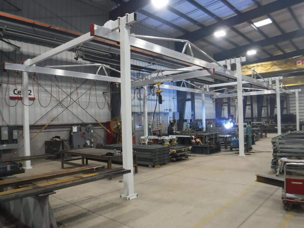 G-Rail workstations in a production facility